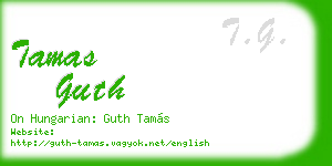 tamas guth business card